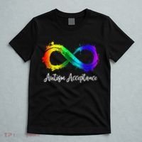 Autism Awareness Acceptance Rainbow Infinity Symbol T-Shirt thumb 5