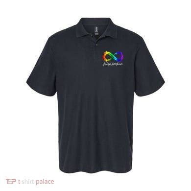 Autism Awareness Acceptance Rainbow Infinity Symbol Polo