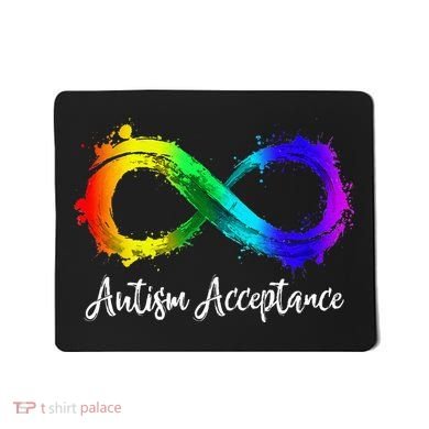 Autism Awareness Acceptance Rainbow Infinity Symbol Mousepad