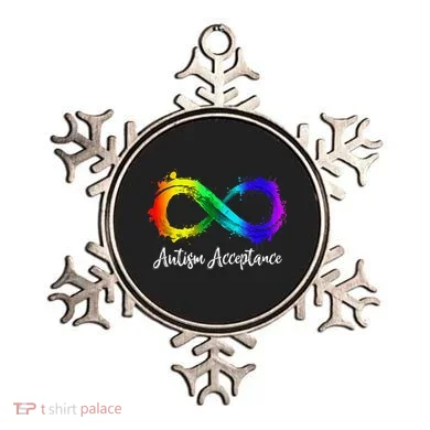 Autism Awareness Acceptance Rainbow Infinity Symbol Ornament