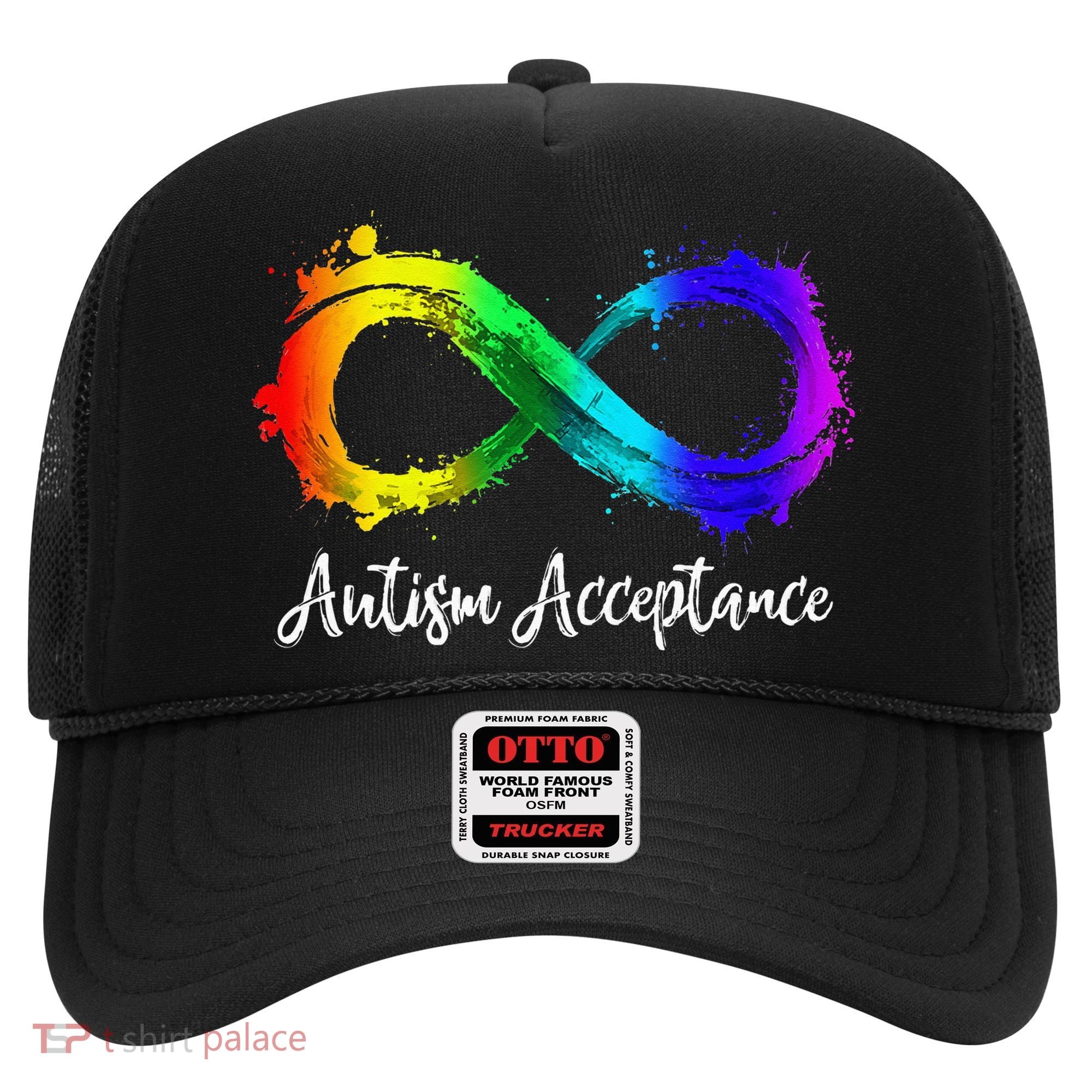 Autism Awareness Acceptance Rainbow Infinity Symbol Hat