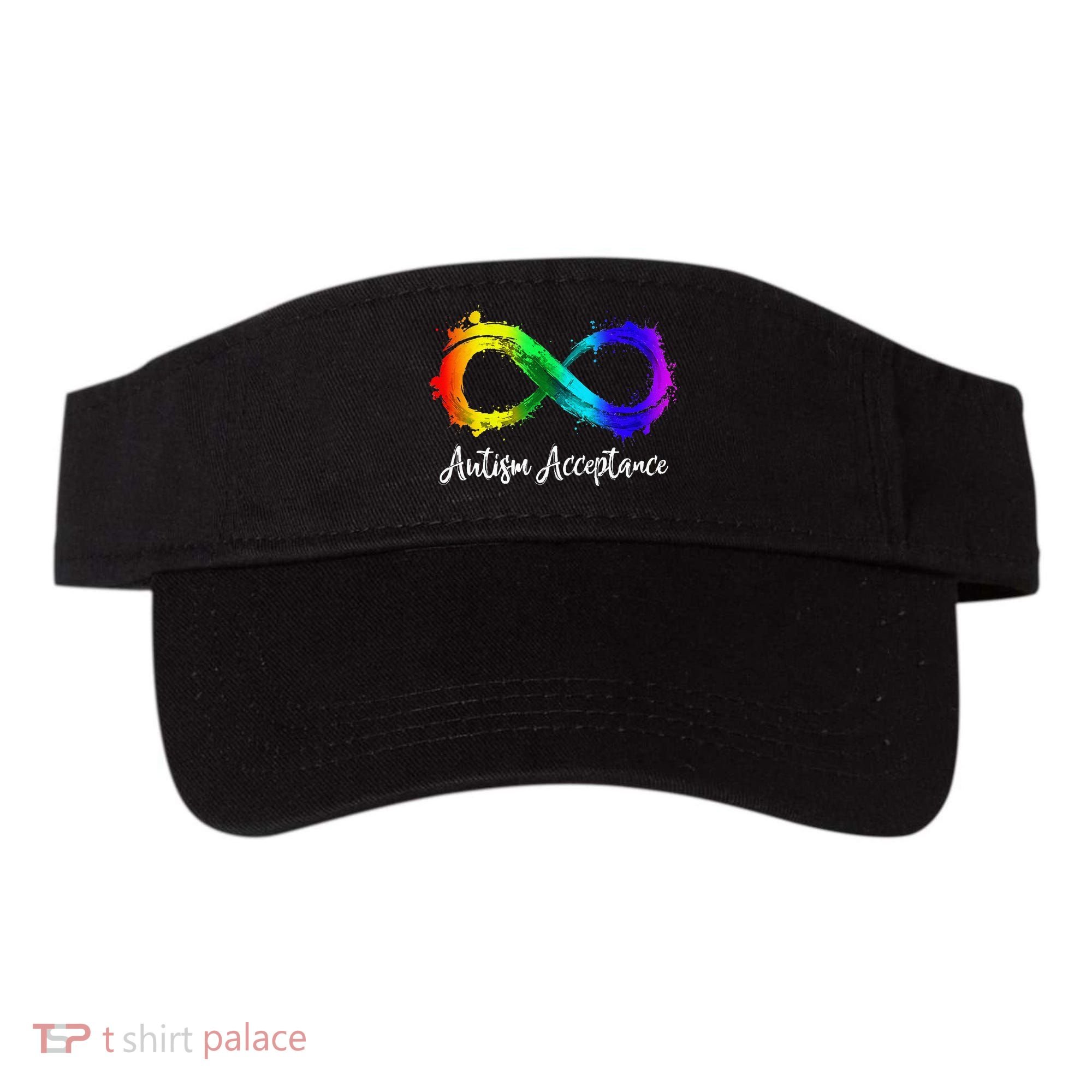 Autism Awareness Acceptance Rainbow Infinity Symbol Visor