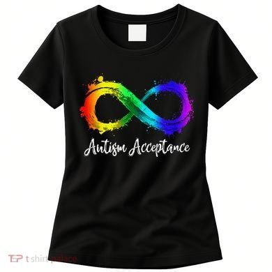Autism Awareness Acceptance Rainbow Infinity Symbol Women's T-Shirt