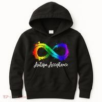 Autism Awareness Acceptance Rainbow Infinity Symbol Kids Hoodie thumb 0