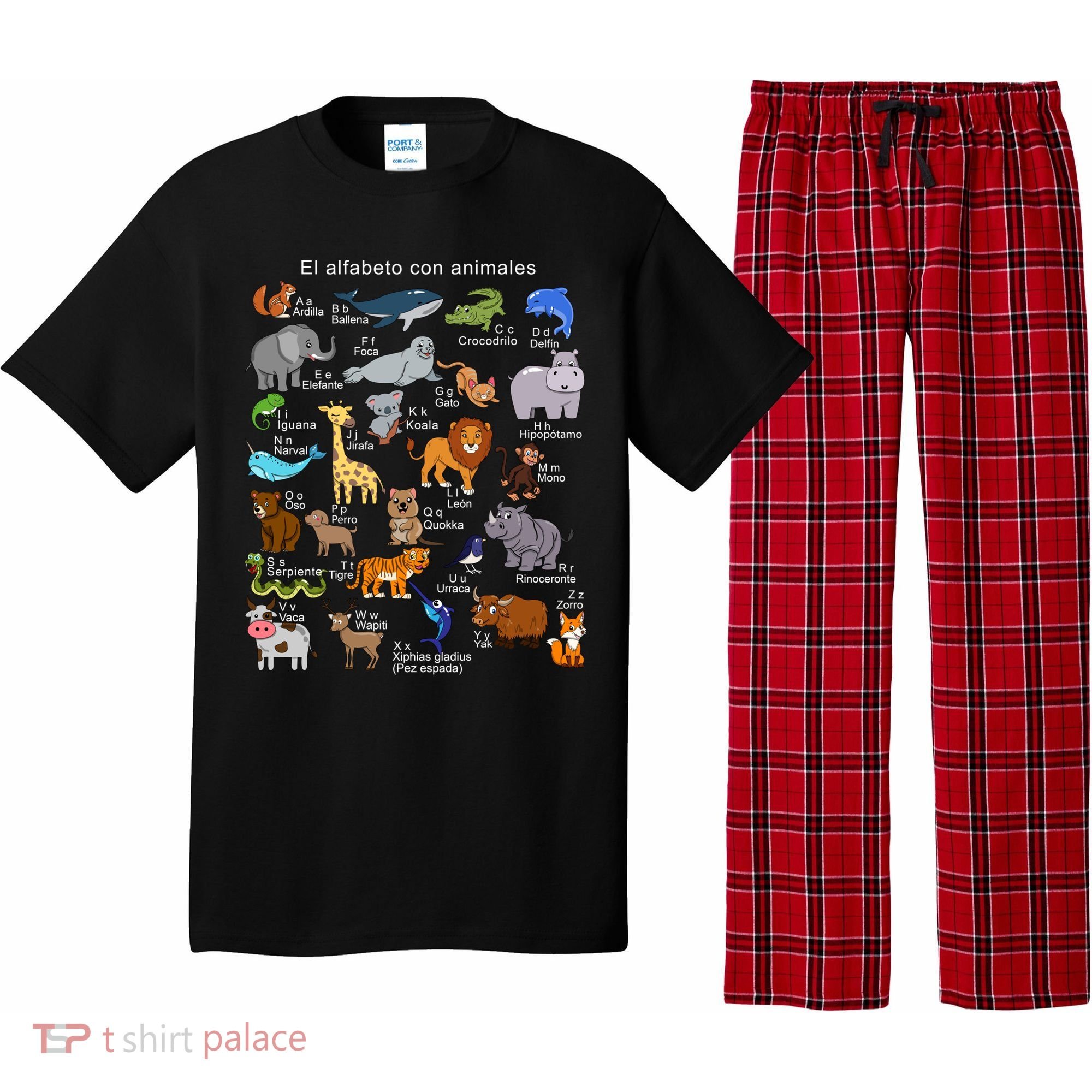 Animals Alphabet Agiftz Abc Of The Animal World Gift Pajama Set