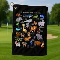 Animals Alphabet Agiftz Abc Of The Animal World Gift Golf Towel thumb 1
