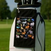 Animals Alphabet Agiftz Abc Of The Animal World Gift Golf Towel thumb 2