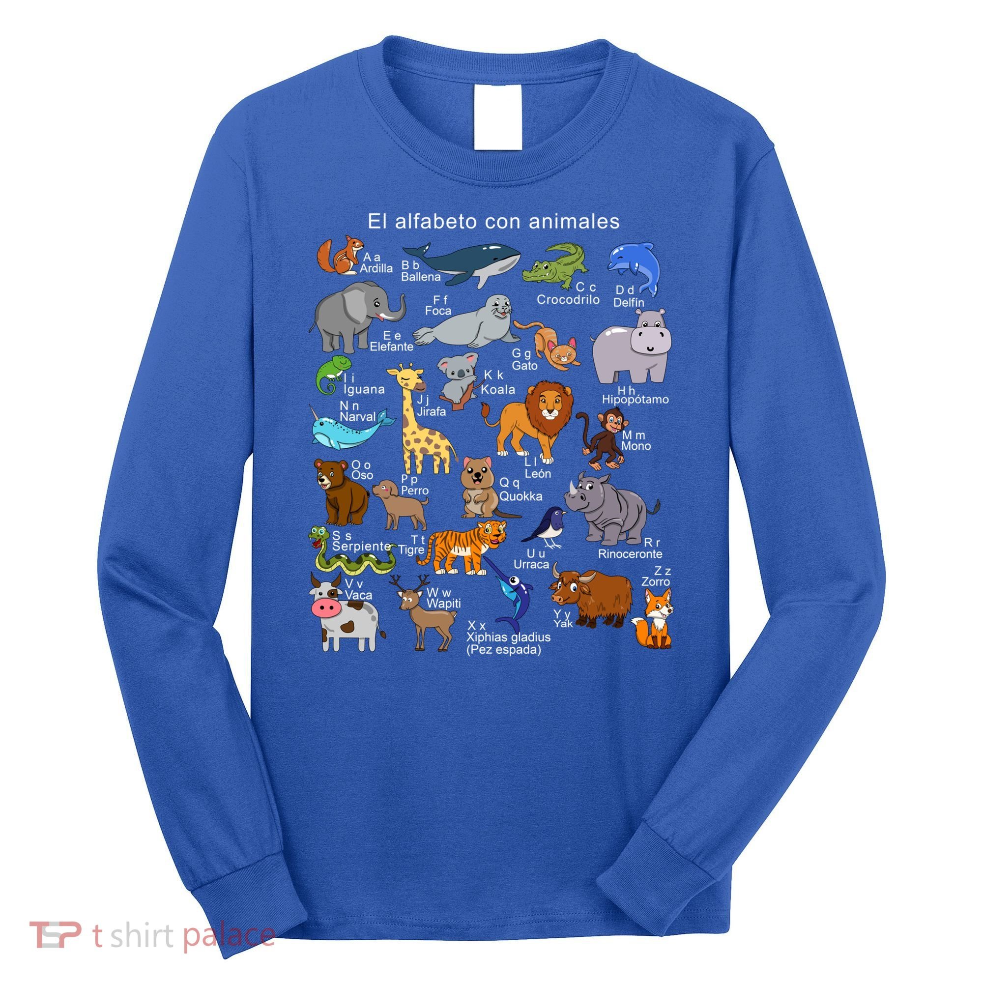 Animals Alphabet Agiftz Abc Of The Animal World Gift Long Sleeve Shirt