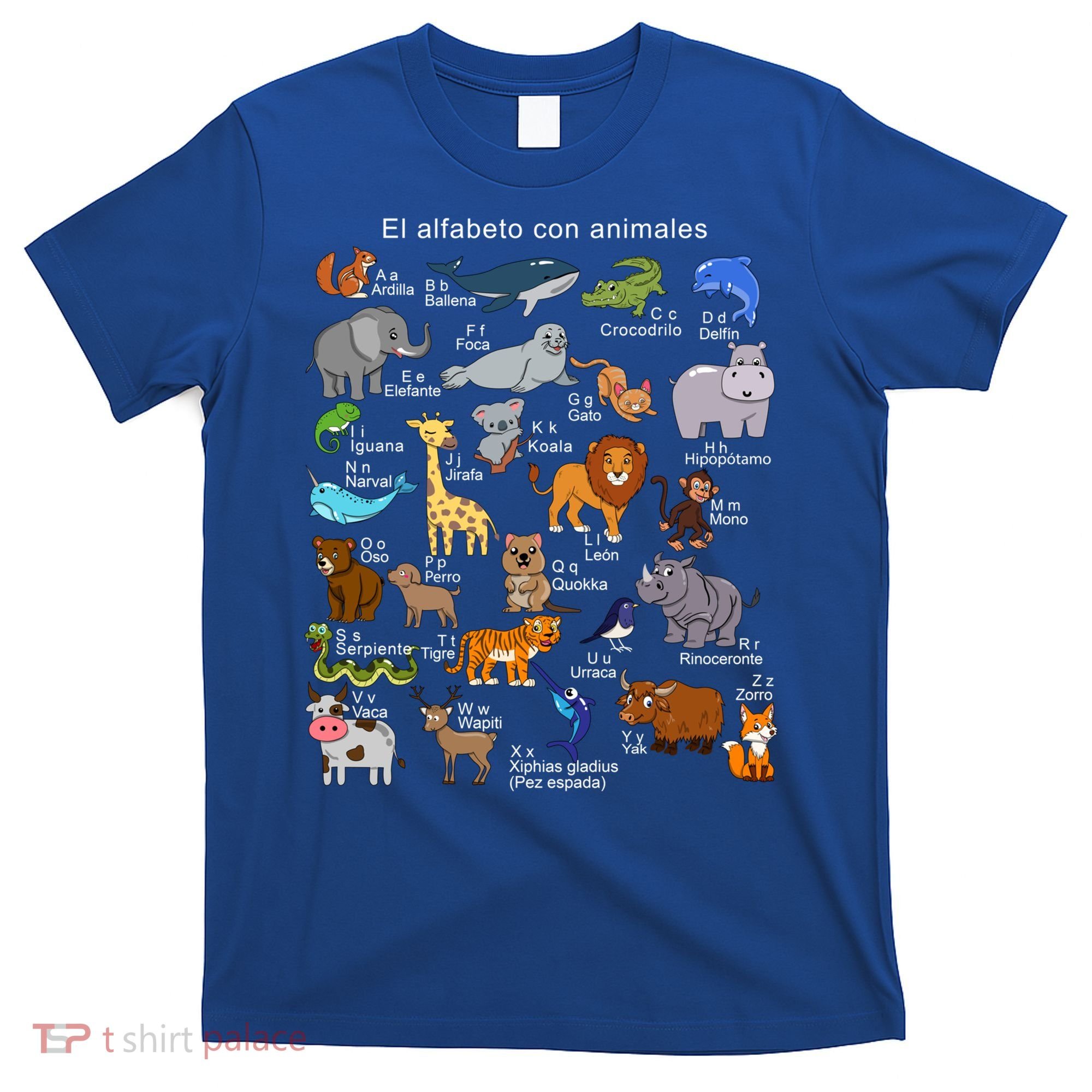 Animals Alphabet Agiftz Abc Of The Animal World Gift T-Shirt