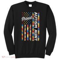 Autism Awareness Apparel USA Flag Proud Autism Aunt Autism Awareness Sweatshirt thumb 0
