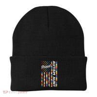 Autism Awareness Apparel USA Flag Proud Autism Aunt Autism Awareness Beanie thumb 0
