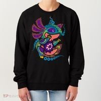 Axolotl Art Aztec Mexican Salamander Mexico Cinco De Mayo Women's Sweatshirt thumb 0