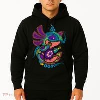 Axolotl Art Aztec Mexican Salamander Mexico Cinco De Mayo Hoodie thumb 2