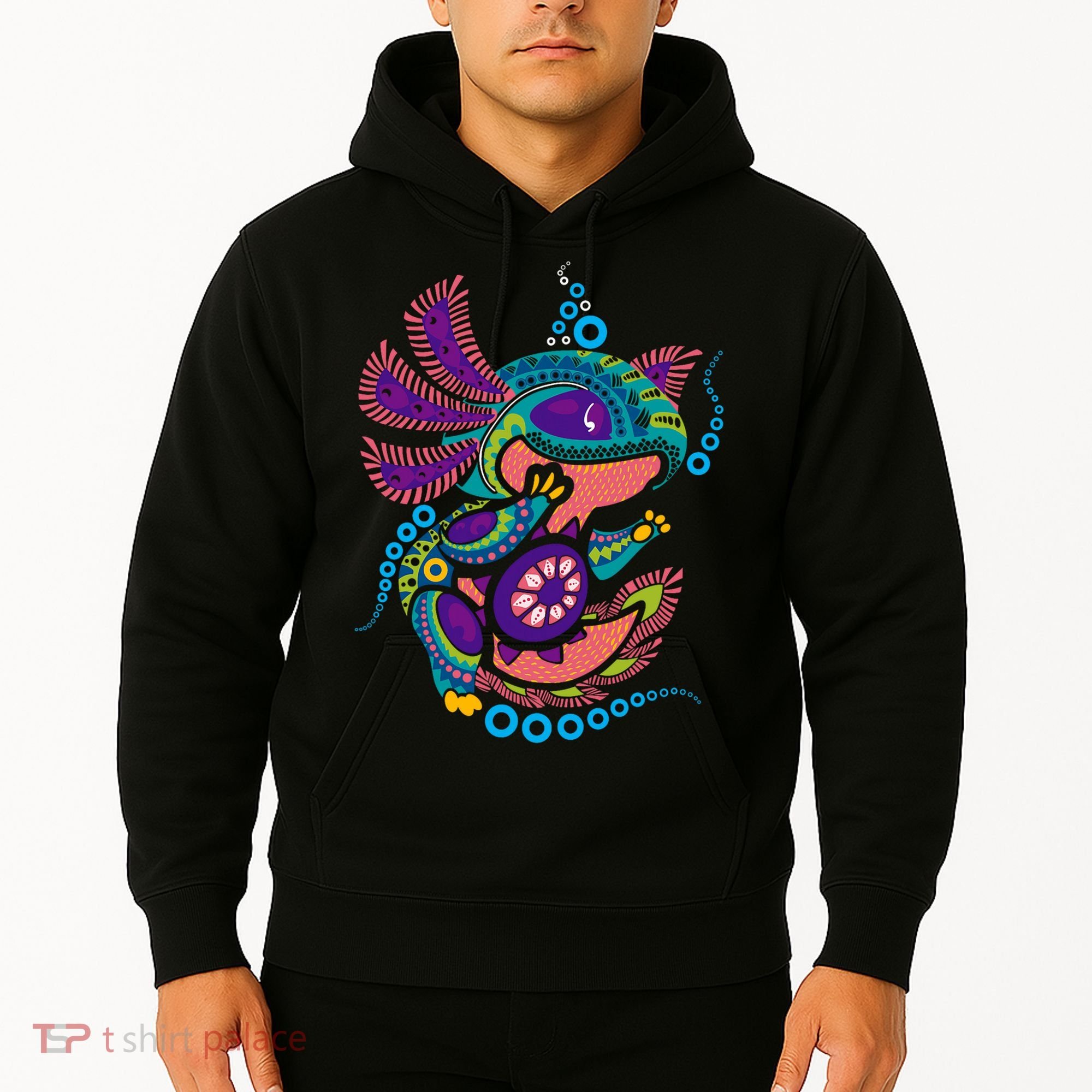 Axolotl Art Aztec Mexican Salamander Mexico Cinco De Mayo Hoodie
