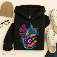 Axolotl Art Aztec Mexican Salamander Mexico Cinco De Mayo Hoodie thumb 4