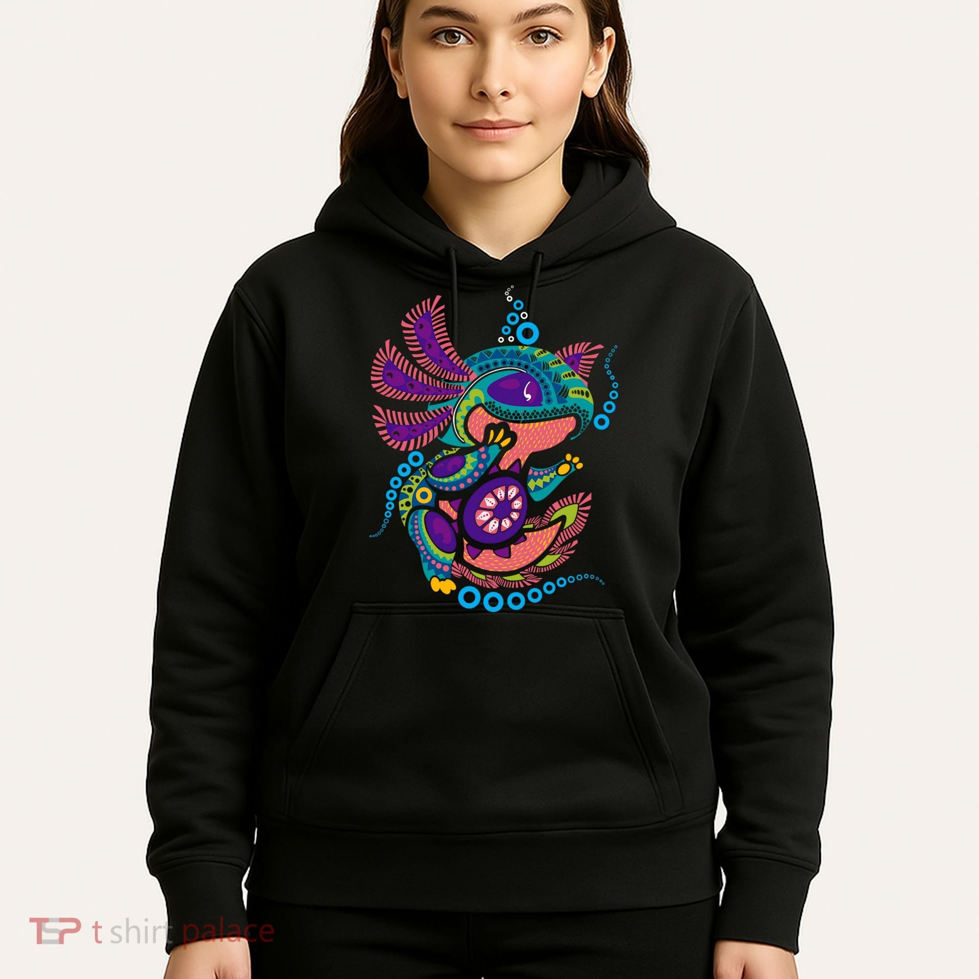 Axolotl Art Aztec Mexican Salamander Mexico Cinco De Mayo Hoodie