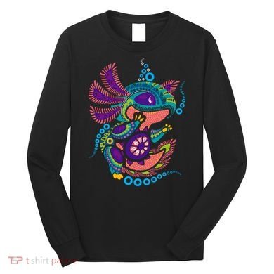 Axolotl Art Aztec Mexican Salamander Mexico Cinco De Mayo Long Sleeve Shirt