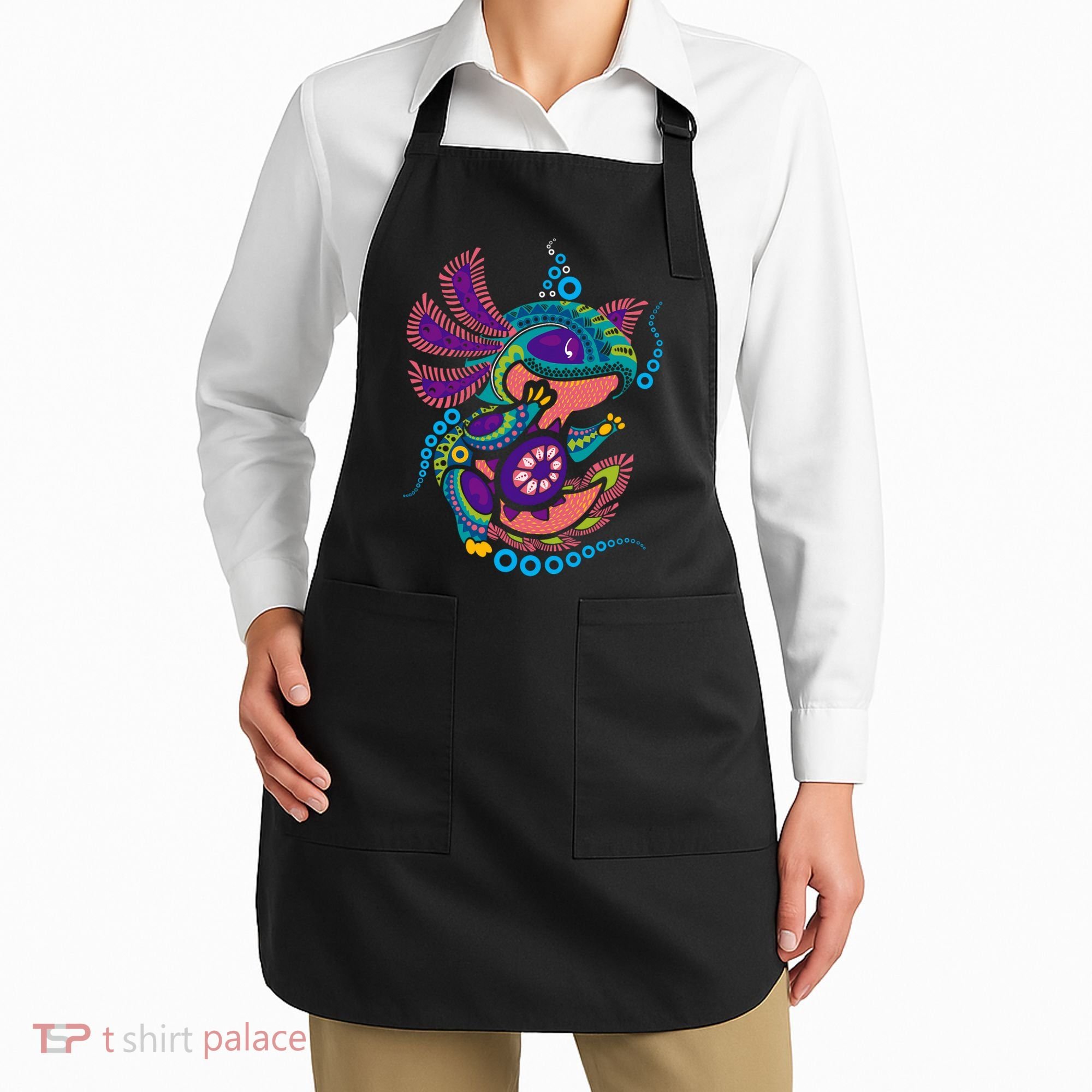 Axolotl Art Aztec Mexican Salamander Mexico Cinco De Mayo Apron