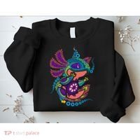 Axolotl Art Aztec Mexican Salamander Mexico Cinco De Mayo Sweatshirt thumb 2