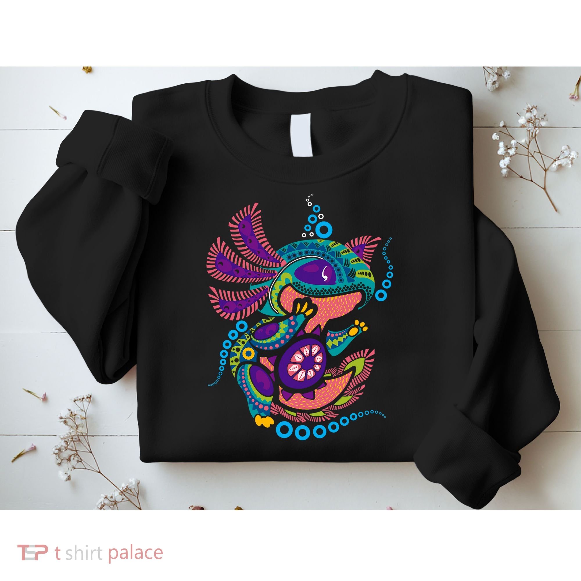 Axolotl Art Aztec Mexican Salamander Mexico Cinco De Mayo Sweatshirt