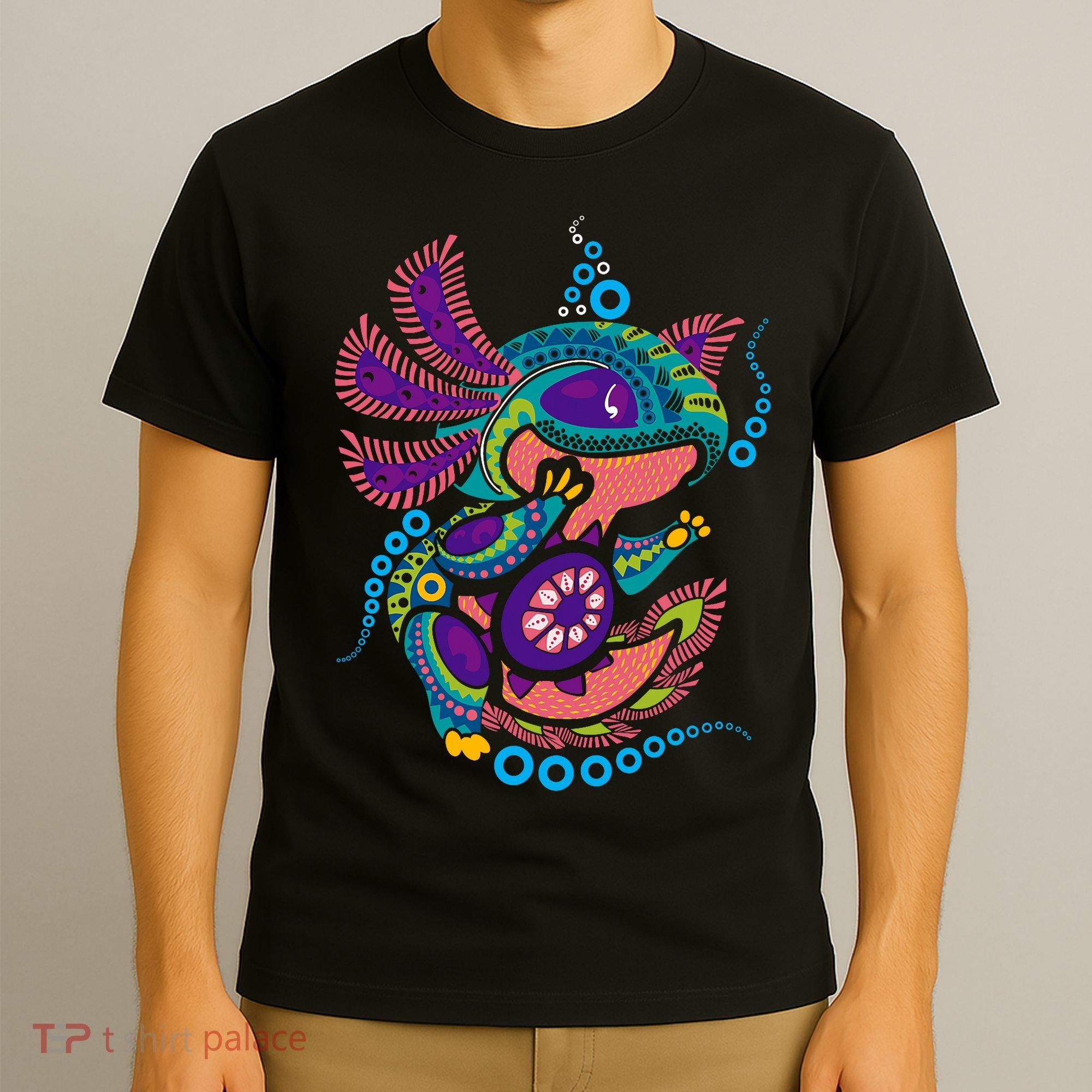 Axolotl Art Aztec Mexican Salamander Mexico Cinco De Mayo T-Shirt
