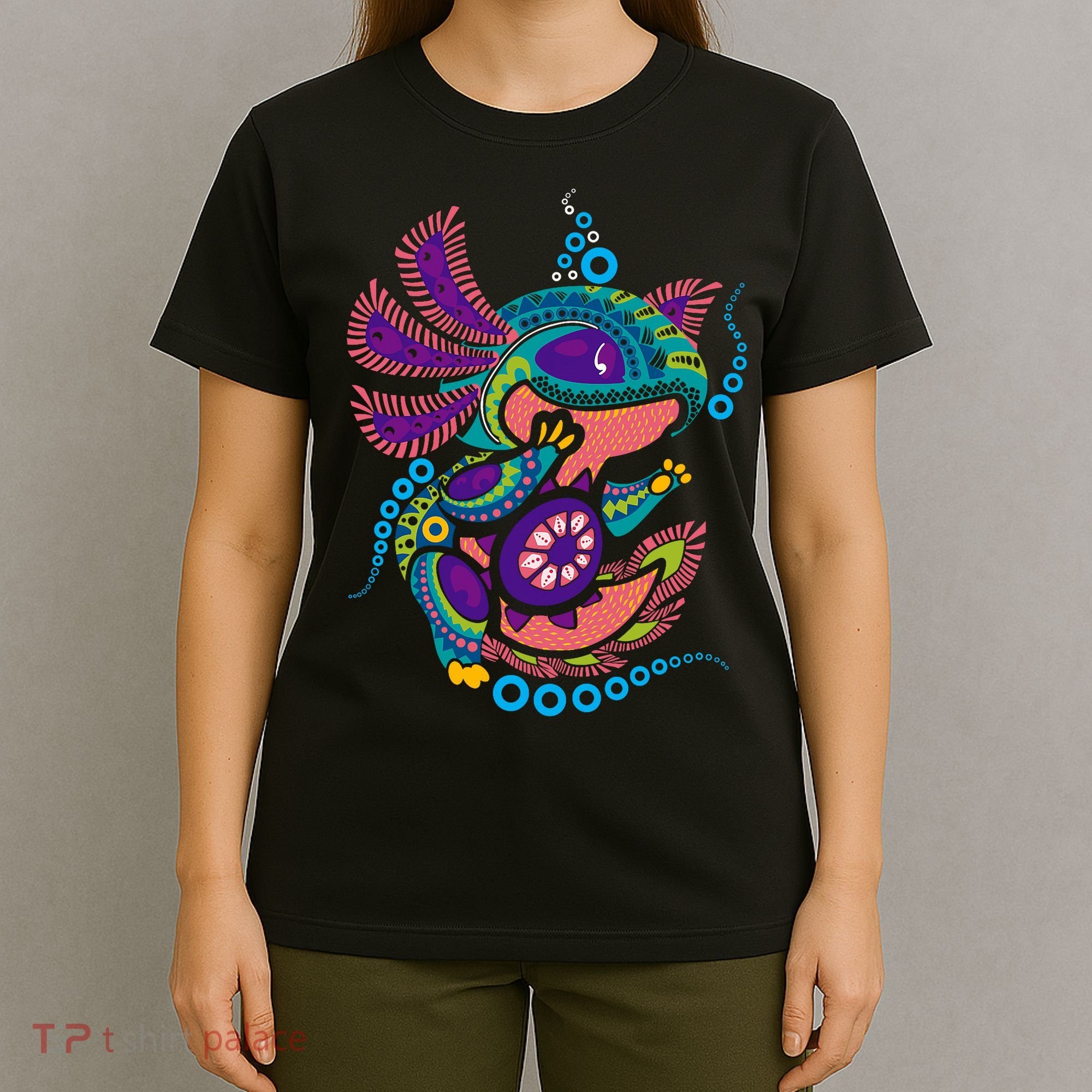 Axolotl Art Aztec Mexican Salamander Mexico Cinco De Mayo T-Shirt