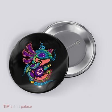 Axolotl Art Aztec Mexican Salamander Mexico Cinco De Mayo Button