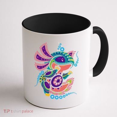 Axolotl Art Aztec Mexican Salamander Mexico Cinco De Mayo Coffee Mug back
