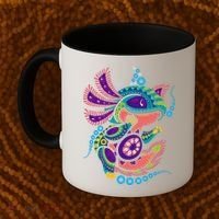 Axolotl Art Aztec Mexican Salamander Mexico Cinco De Mayo Coffee Mug thumb 2