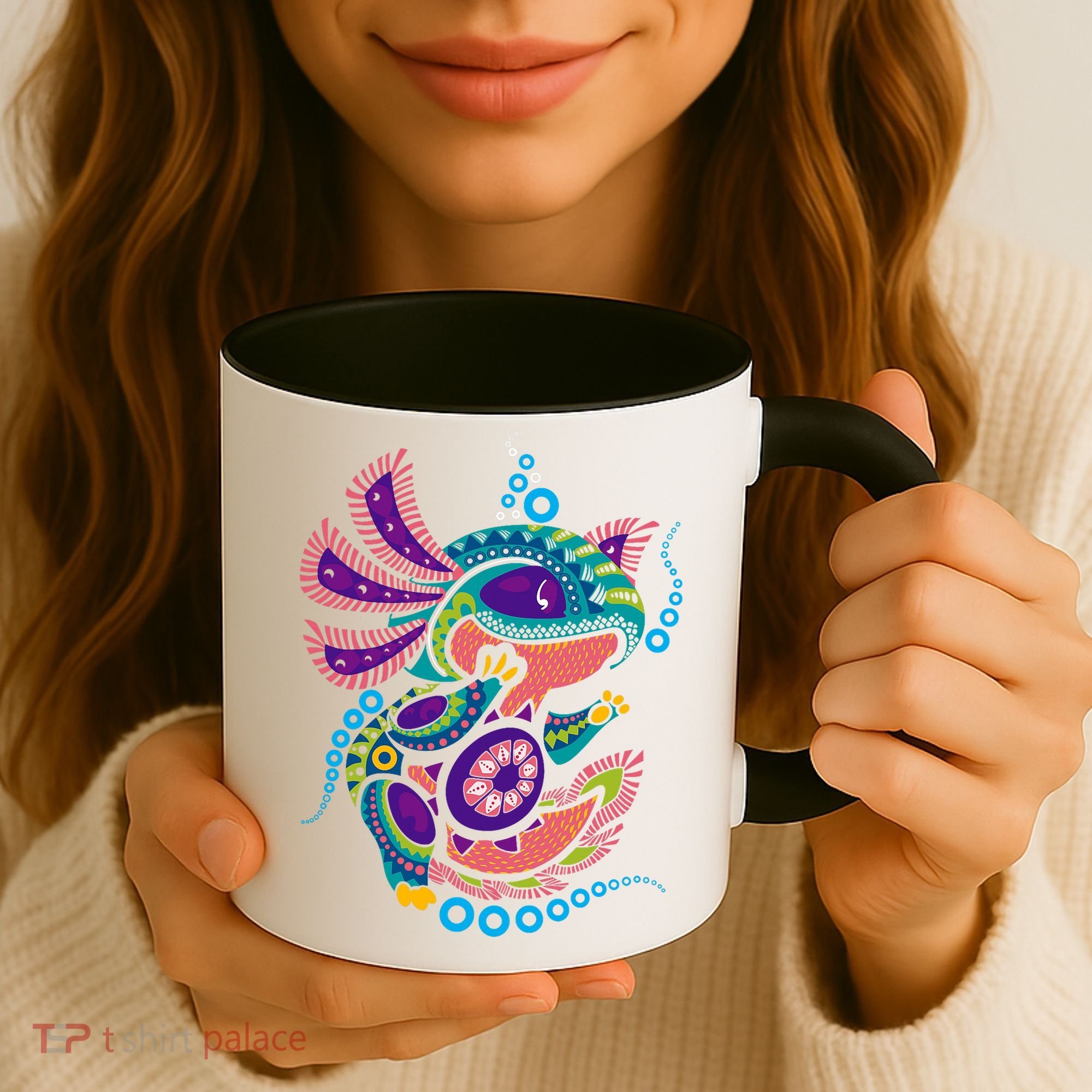 Axolotl Art Aztec Mexican Salamander Mexico Cinco De Mayo Coffee Mug