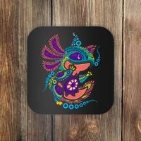 Axolotl Art Aztec Mexican Salamander Mexico Cinco De Mayo Coaster thumb 0