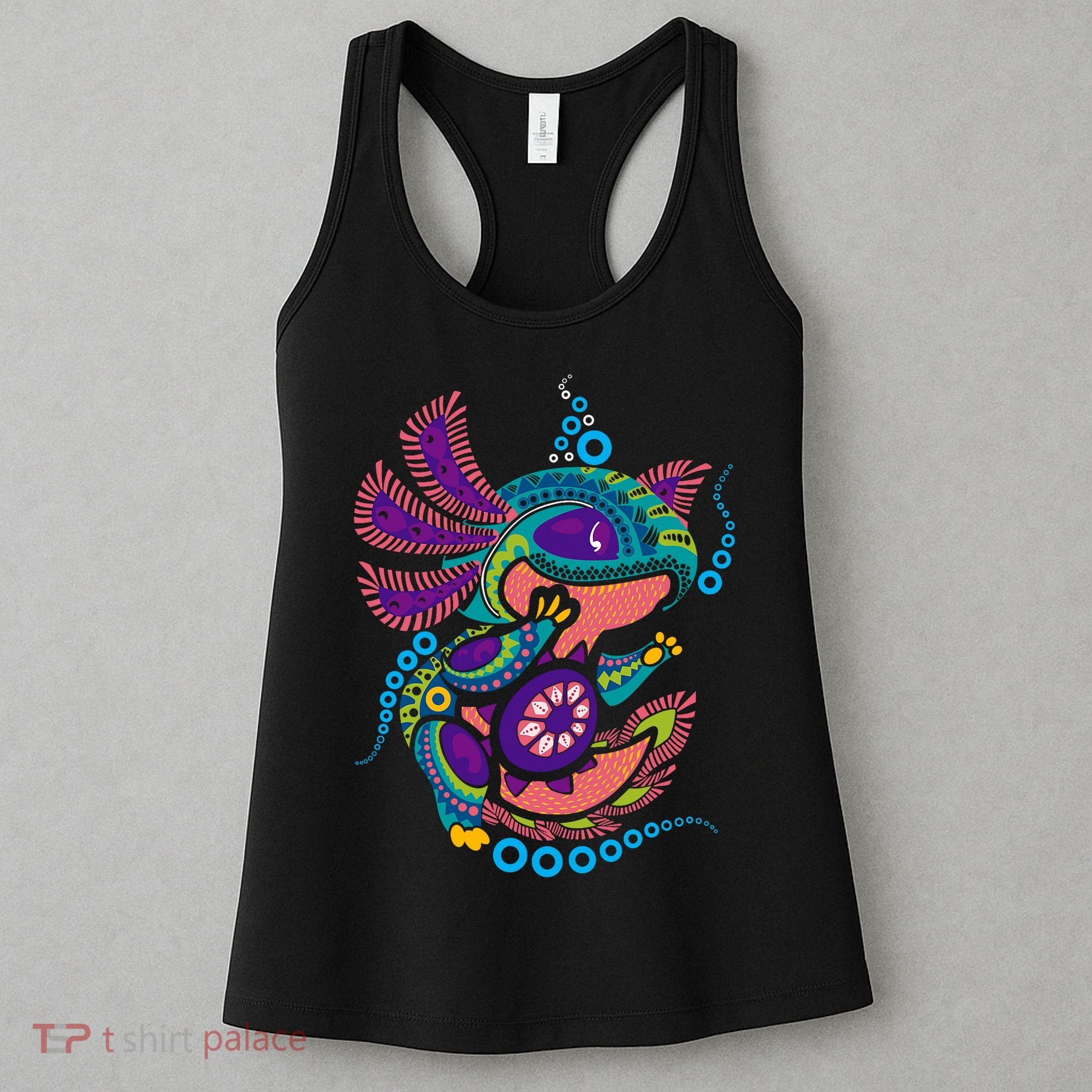 Axolotl Art Aztec Mexican Salamander Mexico Cinco De Mayo Women's Tank Top
