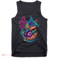 Axolotl Art Aztec Mexican Salamander Mexico Cinco De Mayo Tank Top thumb 0