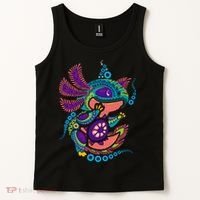 Axolotl Art Aztec Mexican Salamander Mexico Cinco De Mayo Tank Top thumb 2