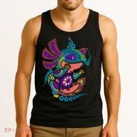 Axolotl Art Aztec Mexican Salamander Mexico Cinco De Mayo Tank Top thumb 3