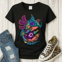 Axolotl Art Aztec Mexican Salamander Mexico Cinco De Mayo Women's T-Shirt thumb 3