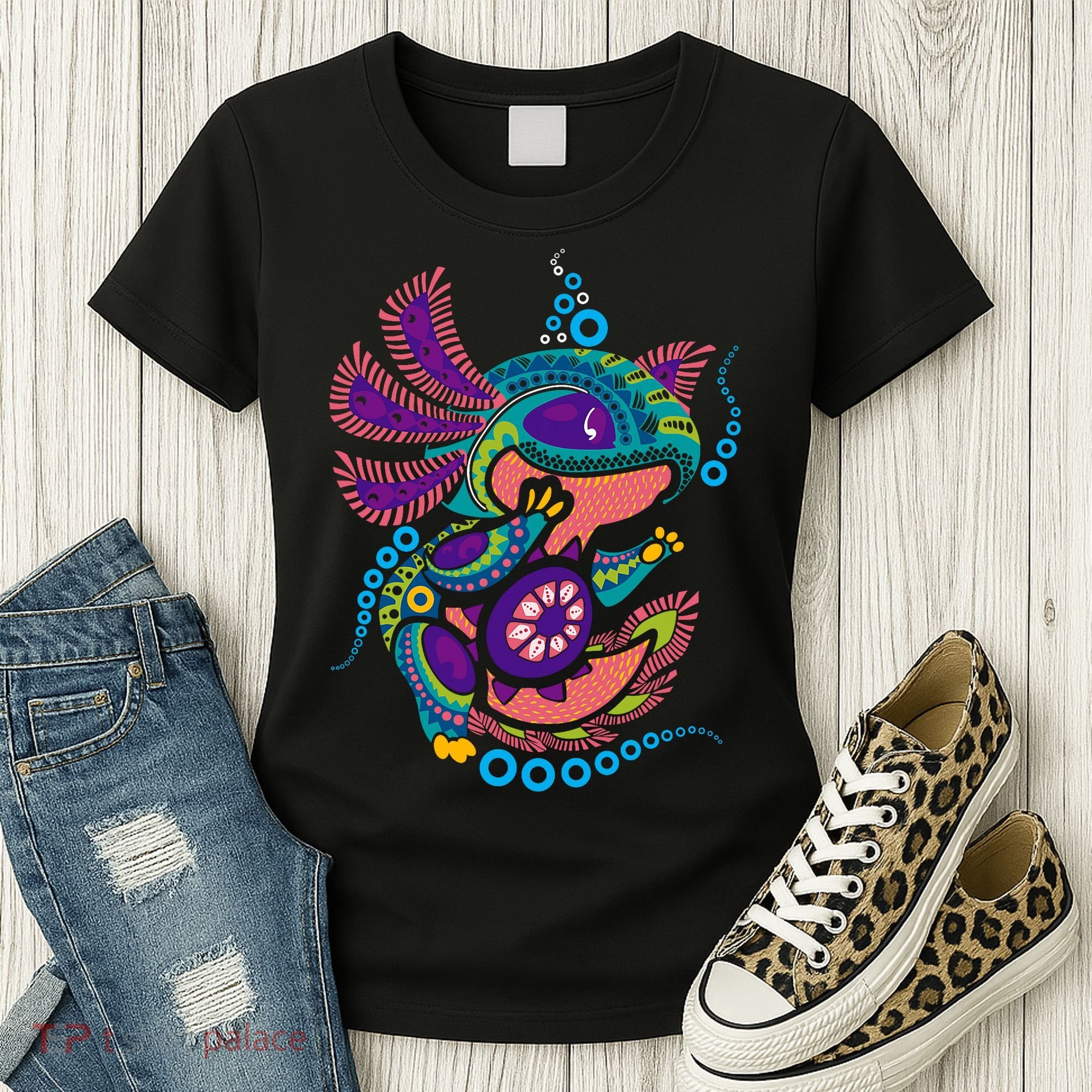 Axolotl Art Aztec Mexican Salamander Mexico Cinco De Mayo Women's T-Shirt