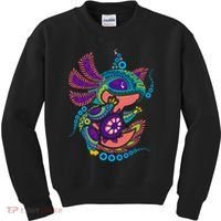 Axolotl Art Aztec Mexican Salamander Mexico Cinco De Mayo Kids Sweatshirt thumb 0