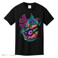 Axolotl Art Aztec Mexican Salamander Mexico Cinco De Mayo Kids T-Shirt thumb 0