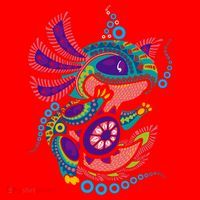 Axolotl Art Aztec Mexican Salamander Mexico Cinco De Mayo Santa Hat thumb 1