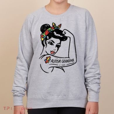 Autism   Autistic Awareness Puzzle Grandma Women's Sweatshirt