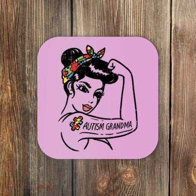 Autism   Autistic Awareness Puzzle Grandma Coaster