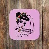 Autism   Autistic Awareness Puzzle Grandma Coaster thumb 0