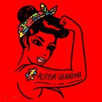 Autism   Autistic Awareness Puzzle Grandma Santa Hat thumb 1