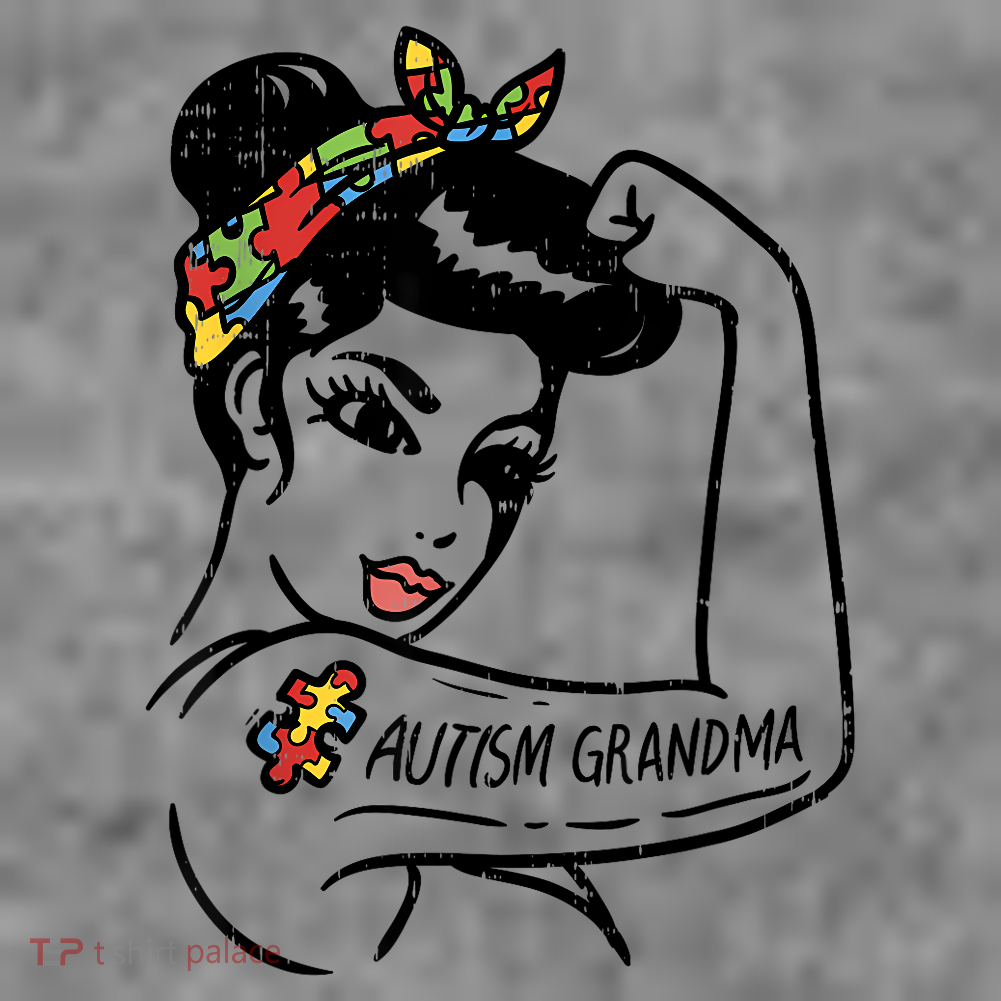 Autism   Autistic Awareness Puzzle Grandma Toddler Hoodie