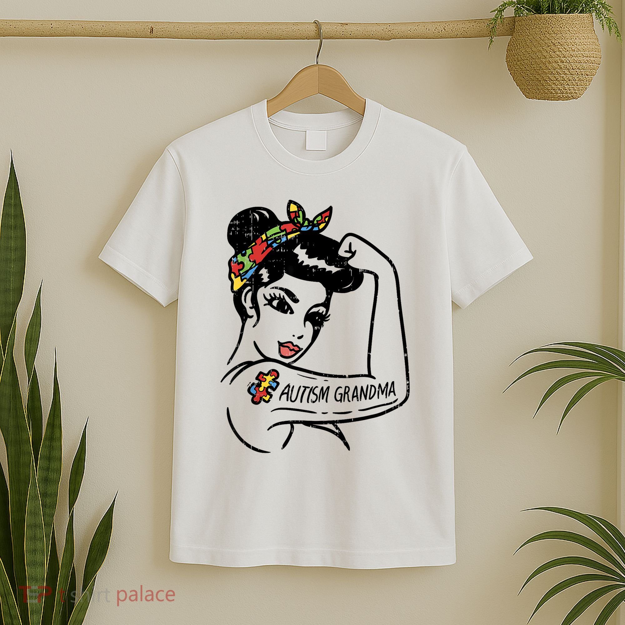 Autism   Autistic Awareness Puzzle Grandma T-Shirt