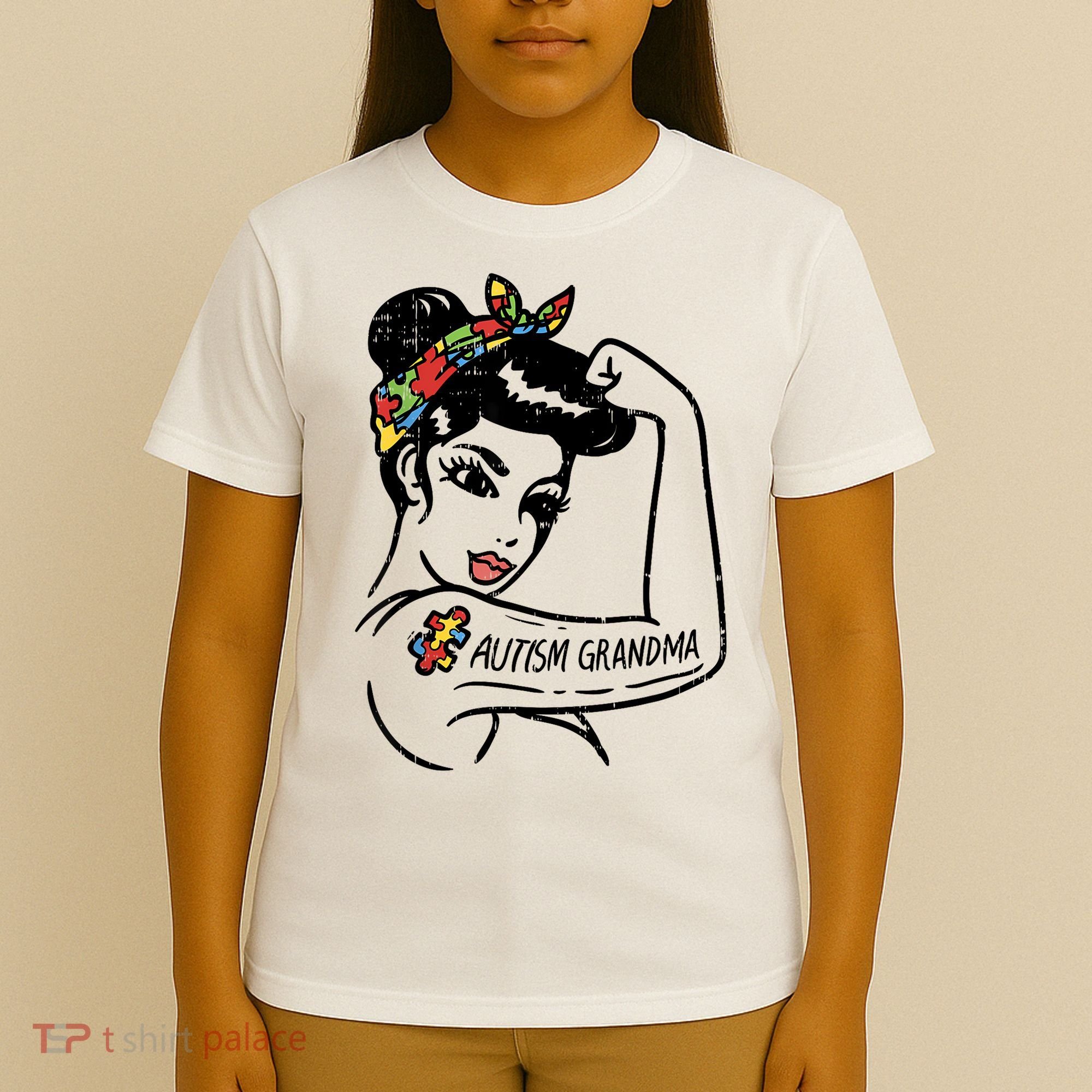 Autism   Autistic Awareness Puzzle Grandma T-Shirt