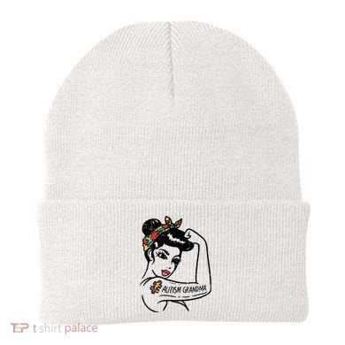 Autism   Autistic Awareness Puzzle Grandma Beanie