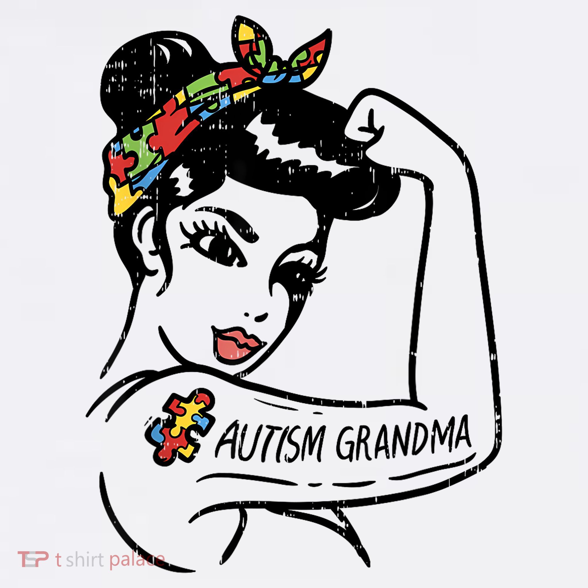 Autism   Autistic Awareness Puzzle Grandma Beanie