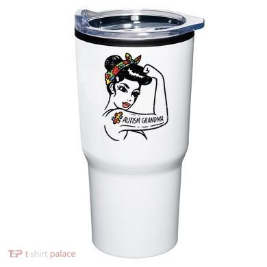 Autism   Autistic Awareness Puzzle Grandma Tumbler